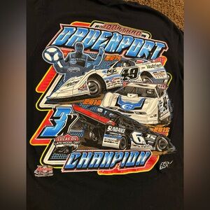 Jonathan Davenport Lucas Oil Late Model Dirt Track Racing Superman Champion Tee